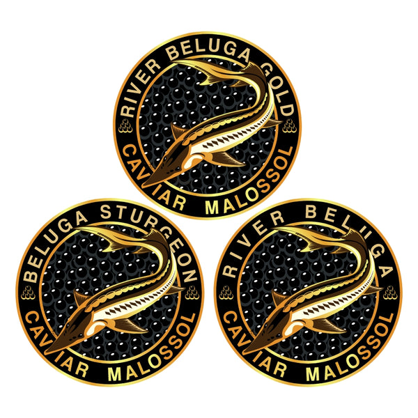 Beluga Sturgeon Black Caviar Malossol Sampler Set