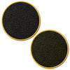 Two round containers filled with different types of Sevruga Sturgeon Malossol Black Caviar (Sevruga Premium, Sterlet)