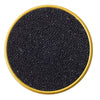 Close-up of Canadian black pike roe caviar in a container on a white background