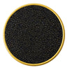 Close-up of a container with Premium Sevruga Sturgeon Malossol Black Caviar on a white background
