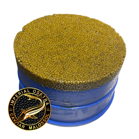 Golden Imperial Osetra Sturgeon Malossol Black Caviar